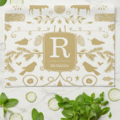 Monogram Woodland Vacances Serviette de cuisine (Plié)