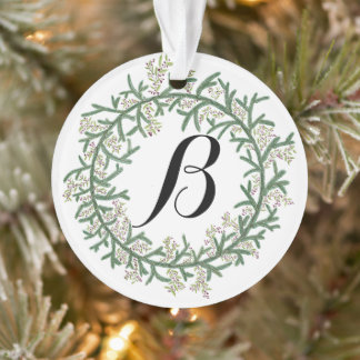 Monogram Wreater Kerstmis Ornament