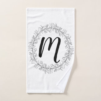 Monogram Wreath Personaliseren Handdoek