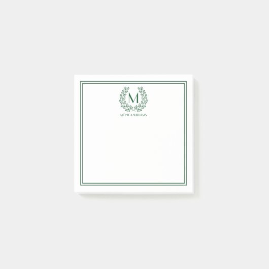 Monogram Wreath Post-it® Notes (Voorkant)