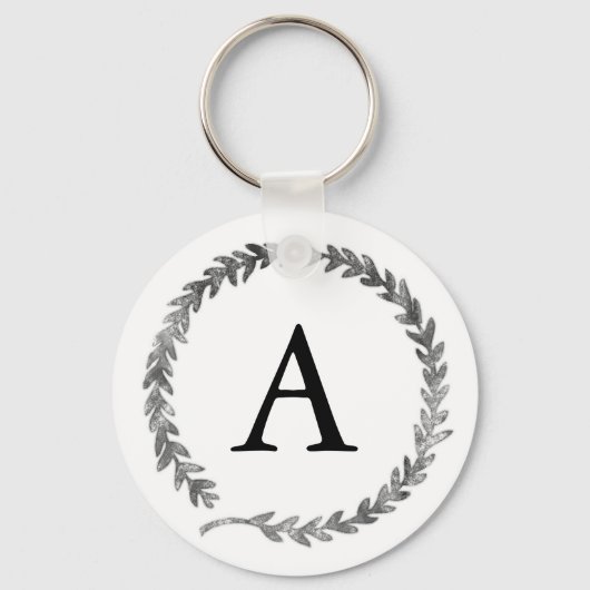Monogram Wreath Sleutelhanger (Voorkant)