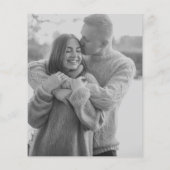 Monogram WreatPhoto Budget Wedding Invitation (Achterkant)