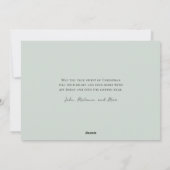 Monogram WreatSjabloon Kerstmis Kaart (Achterkant)