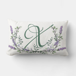 Monogram X lavendel Eucalyptus Kussen