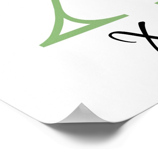 Monogram X Lavender Eucalyptus Poster pépinière (Coin)