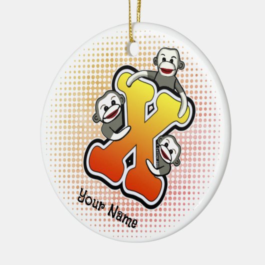 Monogram X sokaap Keramisch Ornament (Links)