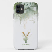 Monogram Y Elegant Groen Case-Mate iPhone Case (Achterkant)