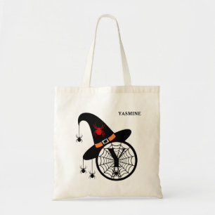 Monogram Y Halloween Witch Spiders Jouw naam Tas