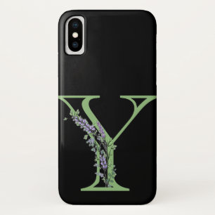 Monogram Y Lavender Eucalyptus iPhone X Hoesje