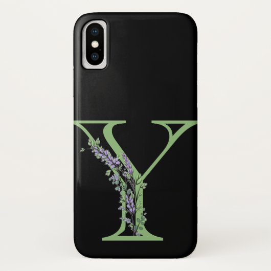 Monogram Y Lavender Eucalyptus Case-Mate iPhone Case (Achterkant)