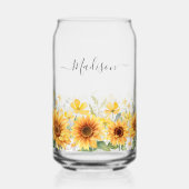 Monogram Yellow Flower Sunflower Floral Botanical (Recto)