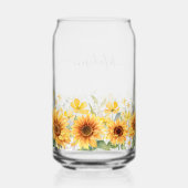 Monogram Yellow Flower Sunflower Floral Botanical (Verso)
