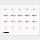Monogram Z Bewaar de datum Bruiloft Sticker (Vel)