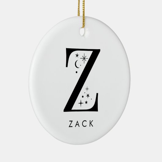 Monogram Z hemelse naam Keramisch Ornament (Rechts)