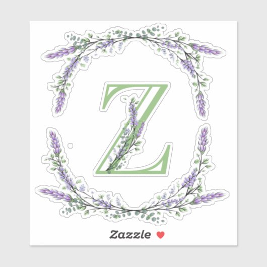 Monogram Z Lavender Eucalyptus Sticker (Vel)