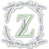 Monogram Z Lavender Eucalyptus Sticker (Voorkant)