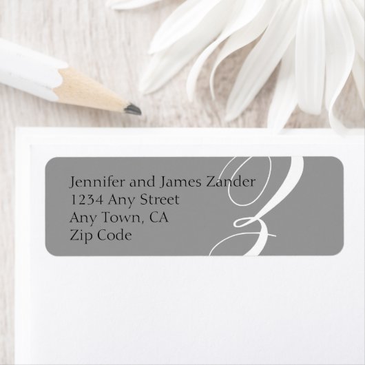 Monogram Z Retouradres Labels Grijs (Insitu)