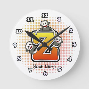 Monogram Z Sock Monkey horloge