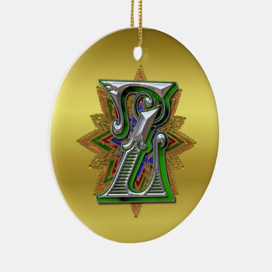 Monogram Z-versiering Keramisch Ornament (Rechts)