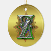 Monogram Z-versiering Keramisch Ornament (Links)