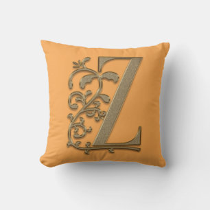 Monogram Z Zoete Meloen Kleur, Afstuderen Verjaard Kussen