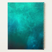 Monogram zakelijke professionele waterverf groen planner (Achterkant)