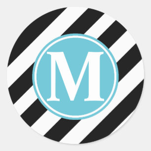 MONOGRAM ZAKELIJKE STICKER/VERZEGELING RONDE STICKER