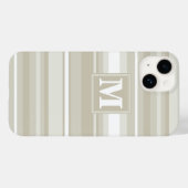 Monogram zandsteen strepen Case-Mate iPhone case (Achterkant (horizontaal))
