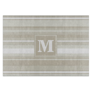 Monogram zandsteen strepen snijplank