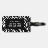 Monogram Zebra Stripe met rood Bagagelabel (Achterkant horizontaal)