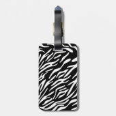 Monogram Zebra Stripe met roze Bagagelabel (Achterkant verticaal)