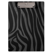 Monogram Zebra zwart en grijs Klembord (Voorkant)