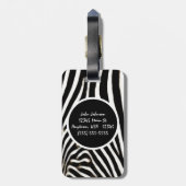 Monogram Zebrapatroon Bagagelabel (Achterkant verticaal)
