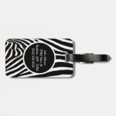 Monogram Zebrapatroon Bagagelabel (Achterkant horizontaal)