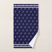 Monogram Zee schildpadden marineblauw noordkust Bad Handdoek (Handdoek)