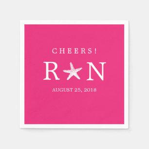 Monogram zeester   Bruiloft Servetten