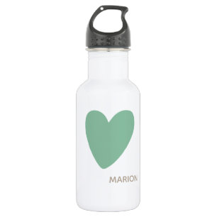 Monogram Zeevruchten Mint Groene Hart Water Fles