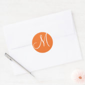 Monogram zegelmonogram ronde sticker (Envelop)