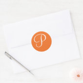 Monogram zegelmonogram ronde sticker (Envelop)