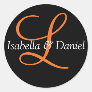 Monogram zegelmonogram ronde sticker