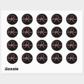Monogram zegelmonogram ronde sticker (Vel)