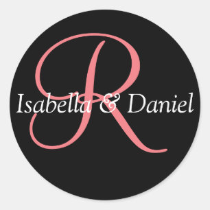 Monogram zegelmonogram ronde sticker
