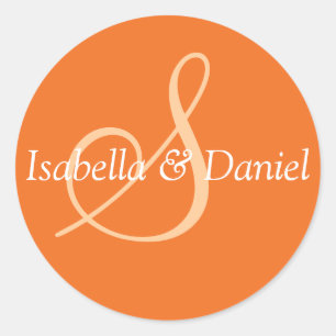 Monogram zegelmonogram ronde sticker