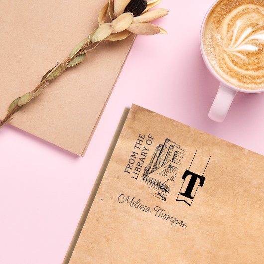 Monogram zelfinkend boekstempel zelfinktende stempel