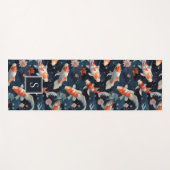 Monogram Zen-geïnspireerd Japans Koi Vis Yogamat (Voorkant (horizontaal))