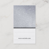 Monogram | Zilver Glitter Visitekaartje (Achterkant)
