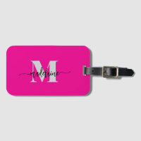 Monogram Zilver Zwart Roze Personal