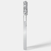 Monogram zilveren druppelaar Glitter Metallic Plat Case-Mate iPhone Case (Achterkant / Rechts)