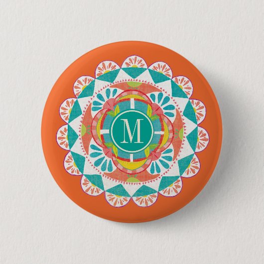 Monogram | Zoals Frida IV Ronde Button 5,7 Cm (Voorkant)