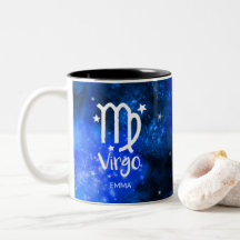 Monogram, Zodiac Virgo-teken, Blue Galaxy